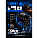 Thumper 100Ah Lithium Battery Hub with Bluetooth and Projecta PDC25 DC-DC charger