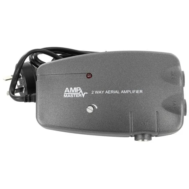 Amp Master 2-Way 18dB Indoor Antenna Signal Amplifier | AMP-18 - Home of 12 Volt Online