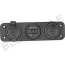 Accessory Plate - 3 gang - PRE-WIRED Sockets