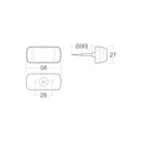 Narva 9–33 Volt LED Front End Outline Marker (White) With 0.5M Cable | 96412