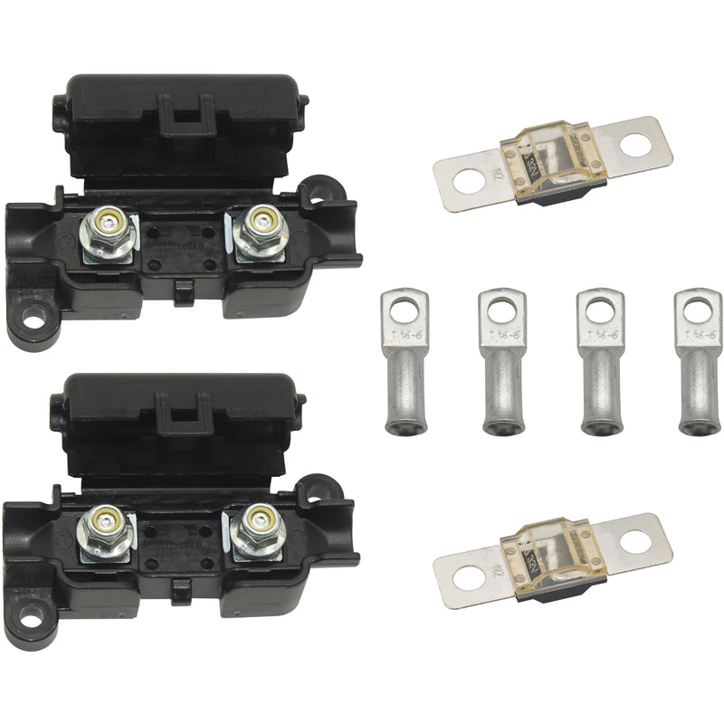 Twin Pk Single mount / In line MIDI Fuse Holder with Fuses & Lugs | RPFH8009 - Home of 12 Volt Online