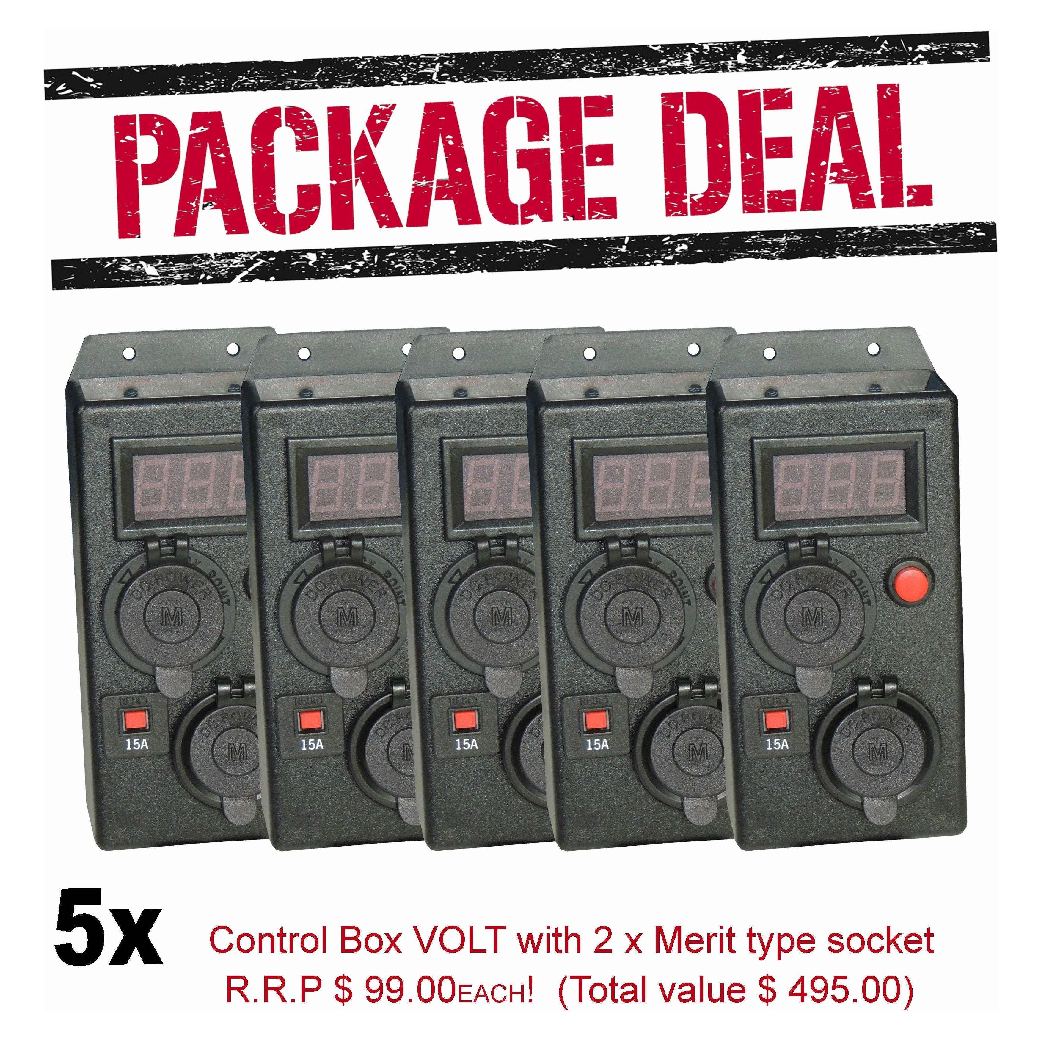 BULK PACK - 5 x Control Box (Accessory) Volt meter - 2 x Merit type so
