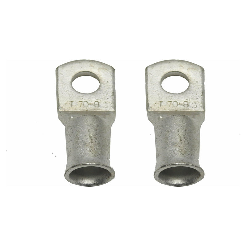 Copper lug 70mm x 8mm eyelet / ring terminal (1 x Pair) - Home of 12 Volt Online