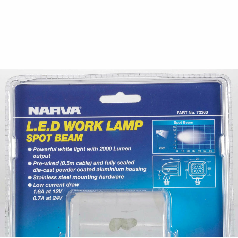 Narva 9-36V LED WORK LAMP 20W | 72360 - Home of 12 Volt Online