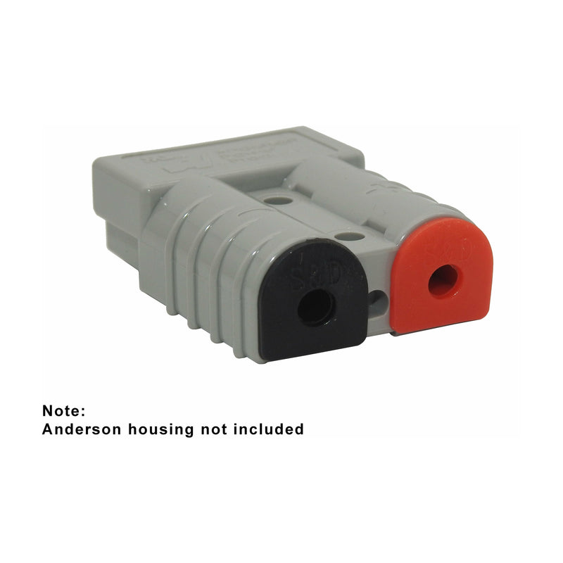 50 Amp Anderson Terminal Cap cover plug | Red & Black cable boot | 1 x Pair APLH50 - Home of 12 Volt Online