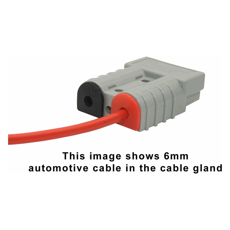 50 Amp Anderson Terminal Cap cover plug | Red & Black cable boot | 1 x Pair APLH50 - Home of 12 Volt Online