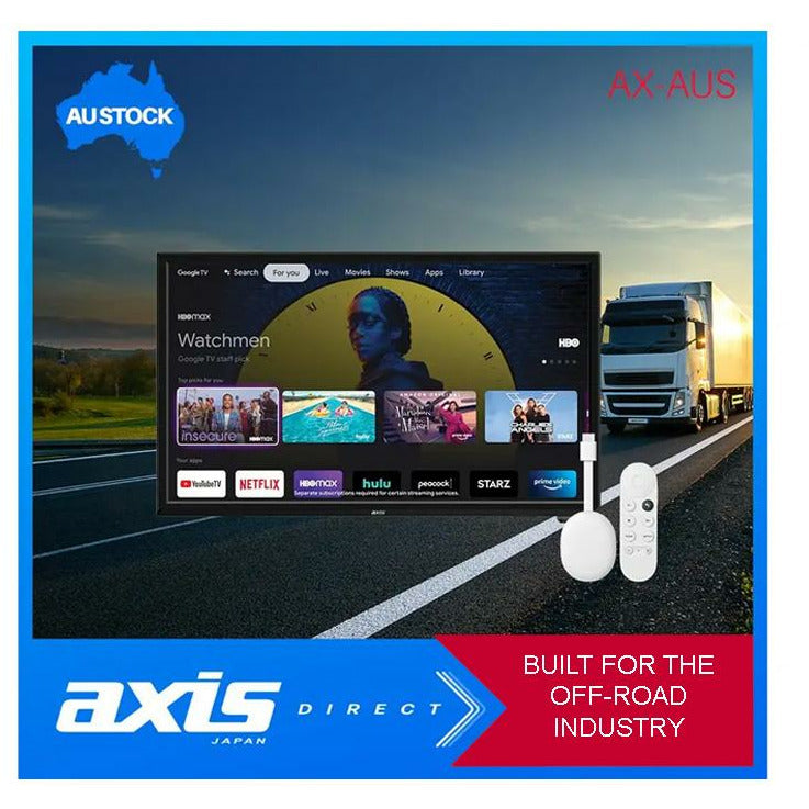 AXIS - AX1922GTV 21.5”/55CM 12/24V HD LED DVD/TV WITH PVR, Bluetooth Google TV - Home of 12 Volt Online
