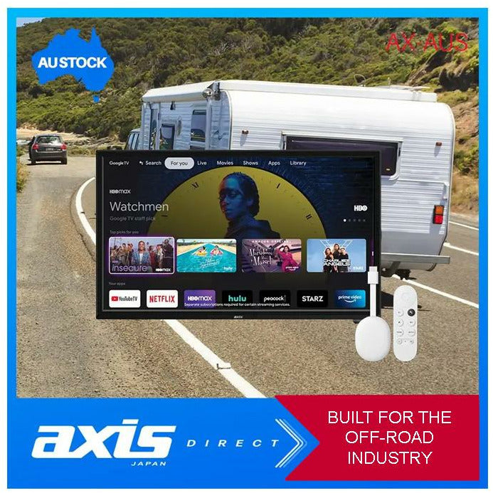 AXIS - AX1922GTV 21.5”/55CM 12/24V HD LED DVD/TV WITH PVR, Bluetooth Google TV - Home of 12 Volt Online