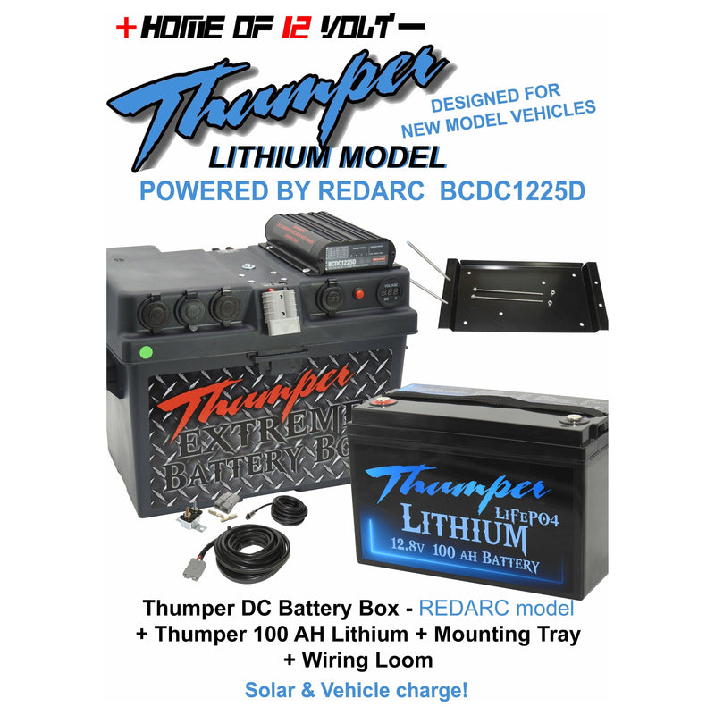 Thumper REDARC DC Battery Box Standard model | Multi-Chemistry | Low Voltage - Home of 12 Volt Online