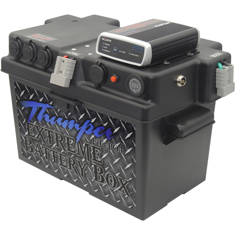Thumper DC Projecta IDC25L DC Battery Box & Projecta LB100-BT 100 AH Battery - Bluetooth monitoring - Home of 12 Volt Online