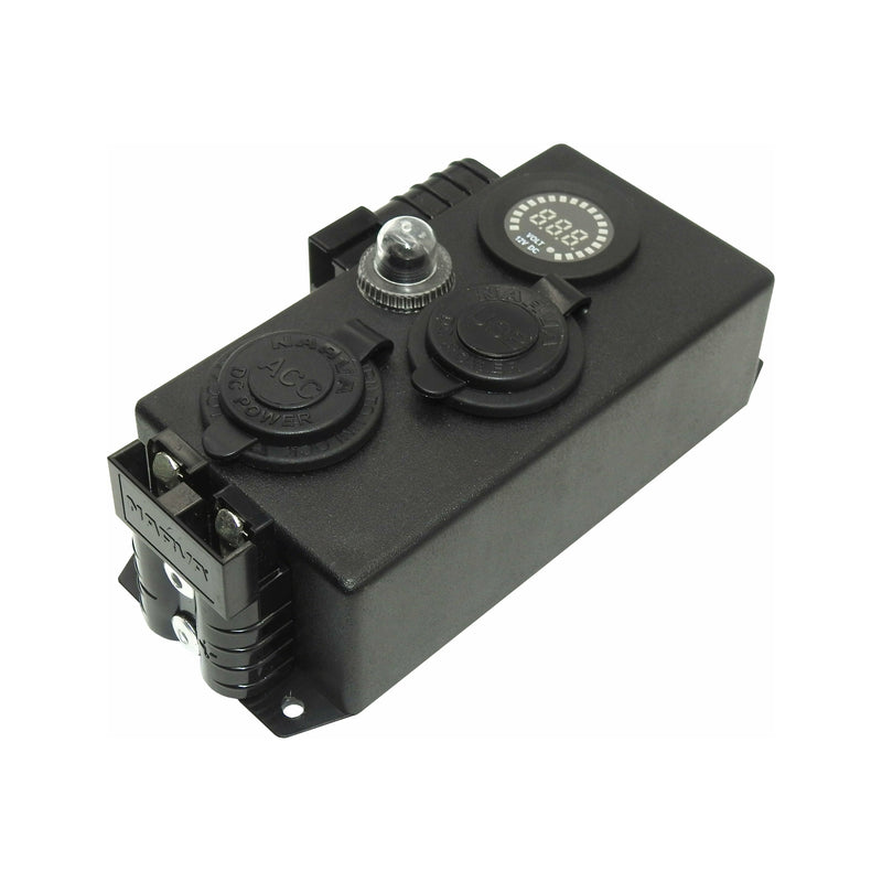 Accessory socket box + 2mt lead | Perfect for Slim line battery conneciton (CBV-SL) - Home of 12 Volt Online