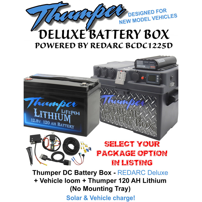 Thumper REDARC DELUXE DC Battery Box BCDC1225D | Multi-Chemistry - Home of 12 Volt Online