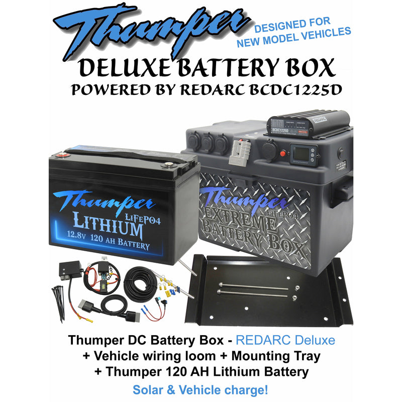 Thumper REDARC DELUXE DC Battery Box BCDC1225D | Multi-Chemistry | Low Voltage - Home of 12 Volt Online