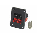 TWIN Thumper 50 Amp Anderson flush mount panel with 1 x Red 1 x Black (flush mount) (TSP-016-RB) - Home of 12 Volt Online