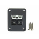 TWIN Thumper 50 Amp Anderson flush mount panel GREY + BLACK (flush mount) (TSP-016-GB) - Home of 12 Volt Online