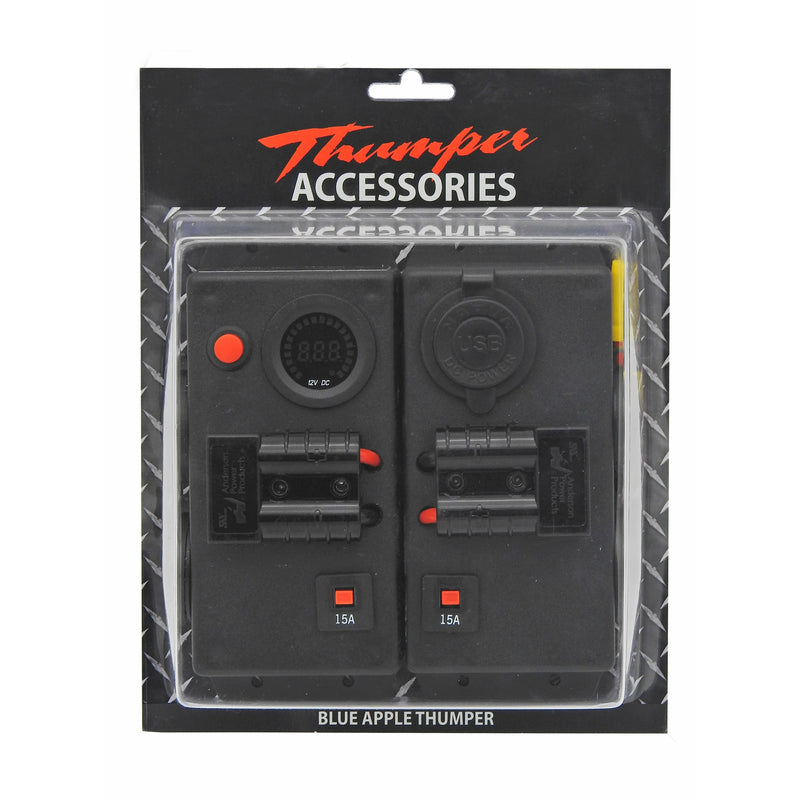 12 Volt / 24 Volt Control Box VOLT - Double - 2x Anderson + Dual USB + 2 x Cigarette + 2 x Engel socket - Home of 12 Volt Online