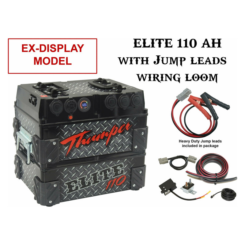 EX-DISPLAY | Thumper 'Elite' 110 AH Battery Pack (Dual Battery) | In vehicle battery isolator - Home of 12 Volt Online