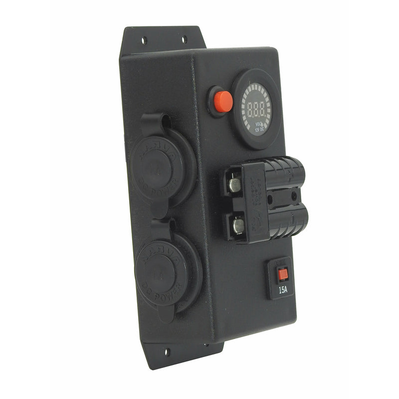 12 Volt / 24 Volt Control Box VOLT - Left mount - 2 x Merit socket + 50Amp Anderson - Home of 12 Volt Online