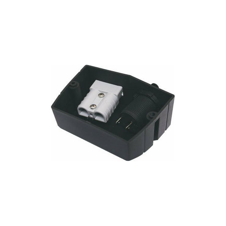 Dome -  Surface Mount Anderson Style SB50 Connector With Cigarette socket | P7786 - Home of 12 Volt Online