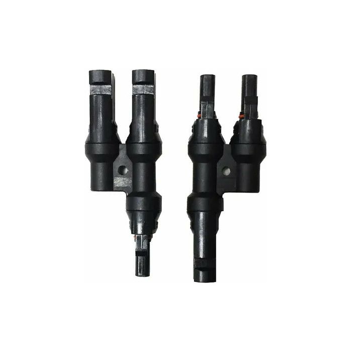 Solar connector for MC4 | 2 Way Y Adaptor (set of 2) Max. rated current 30A - Replaces PV-4Y - Home of 12 Volt Online
