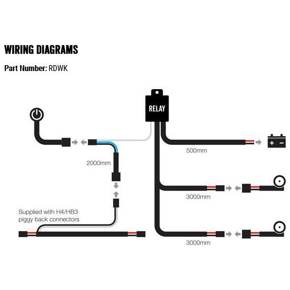 Roadvision Driving light wiring harness 12/24V  (RDWK) - Home of 12 Volt Online