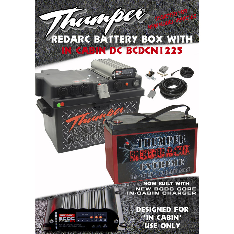 Thumper REDARC CORE DC Battery Box | IN CABIN model | Multi-Chemistry | Low Voltage - Home of 12 Volt Online