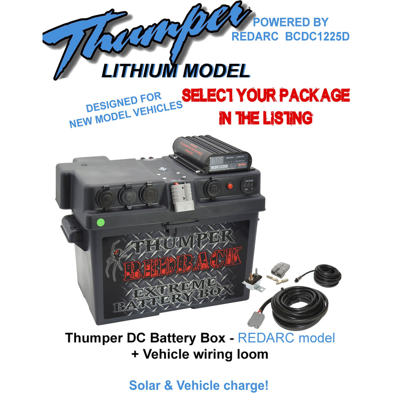 Thumper REDARC DC Battery Box Standard model | Multi-Chemistry - Home of 12 Volt Online