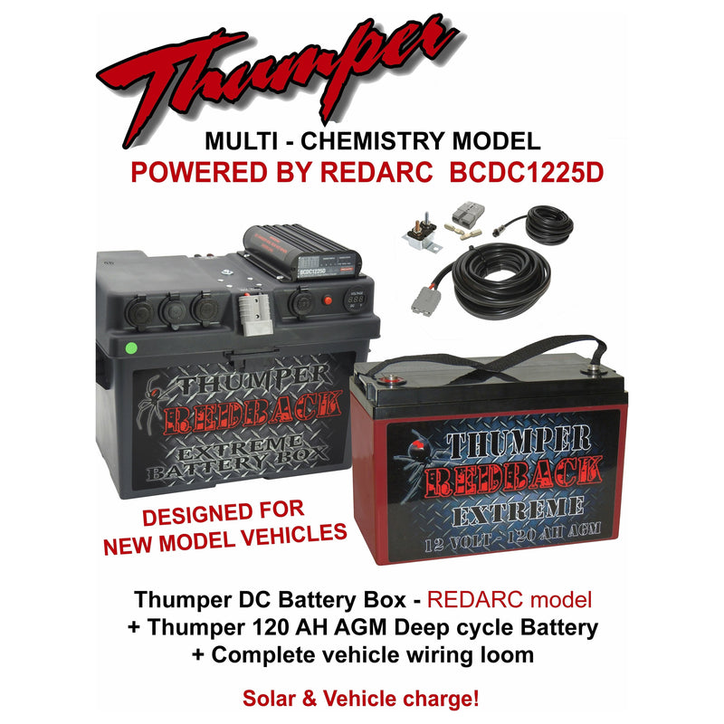 Thumper REDARC DC Battery Box 'Classic' model MultiChemistry Home
