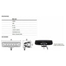 Roadvision LED Work Light Rect SPOT BEAM 10-30V 6 x 3W LEDs 18W 1080lm IP67 160x63x45mm | RWL118S - Home of 12 Volt Online