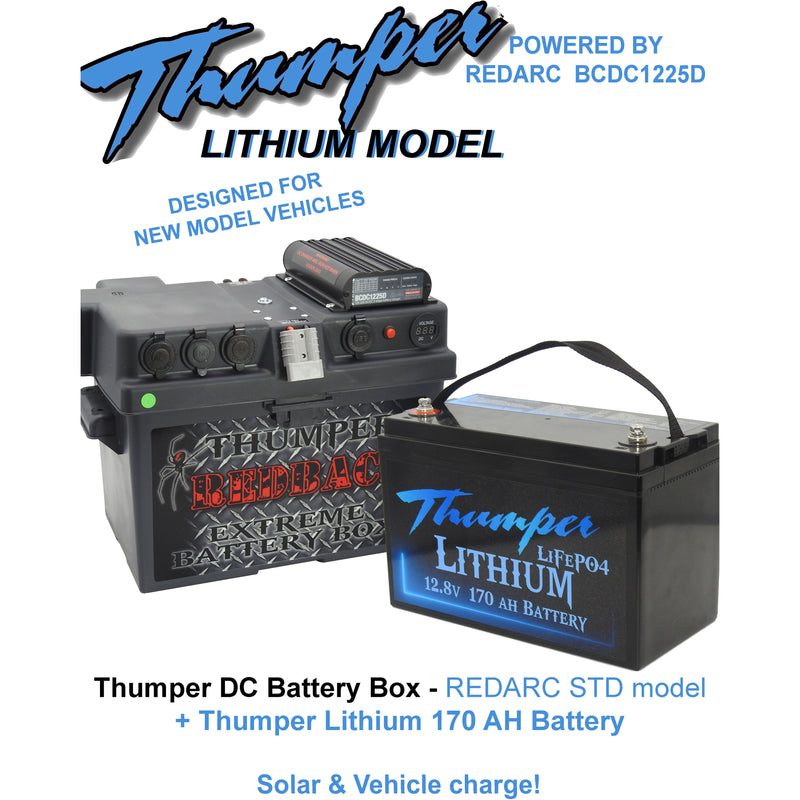 Thumper REDARC DC Battery Box Standard model | Multi-Chemistry | Bonus REMOTE head worth $150.00 - Home of 12 Volt Online