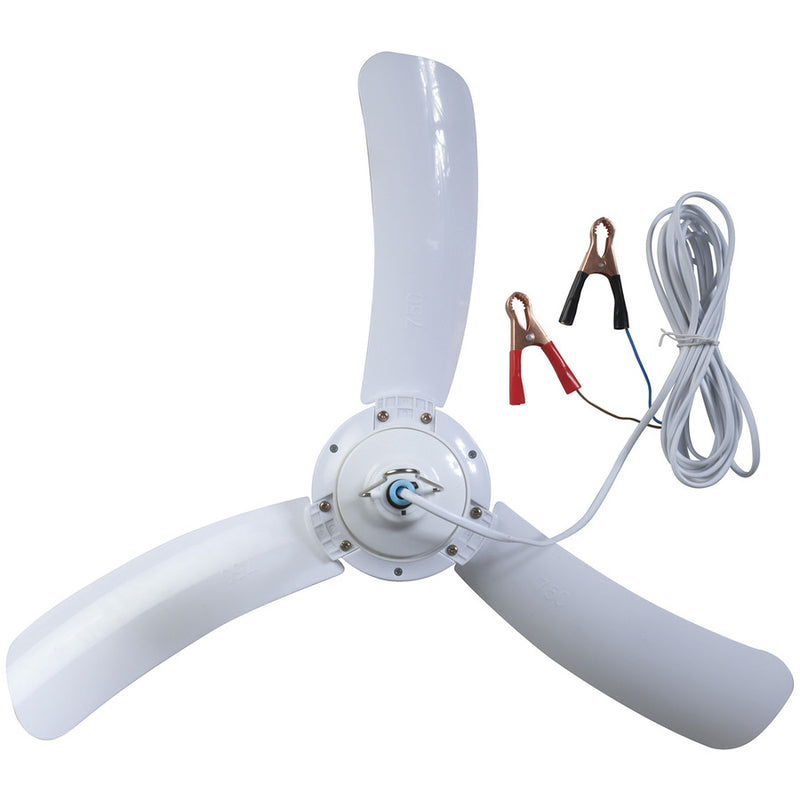 Rovin 12V Portable Ceiling Fan with Battery Clips   (TAA140) - Home of 12 Volt Online