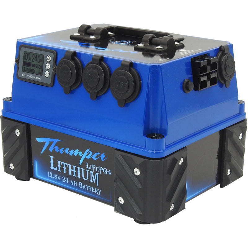 Package | Thumper Lithium 24 AH with 22L Brass Monkey Portable Fridge / Freezer (GH1624) - Home of 12 Volt Online