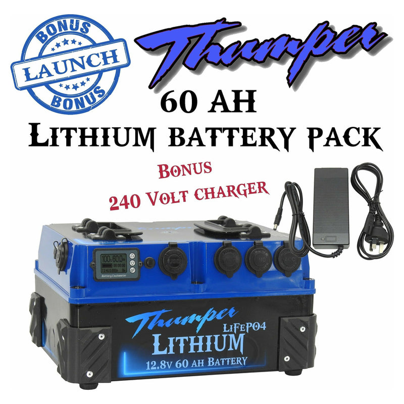 Thumper Lithium 60 AH Battery Pack | Limited launch stock - Home of 12 Volt Online