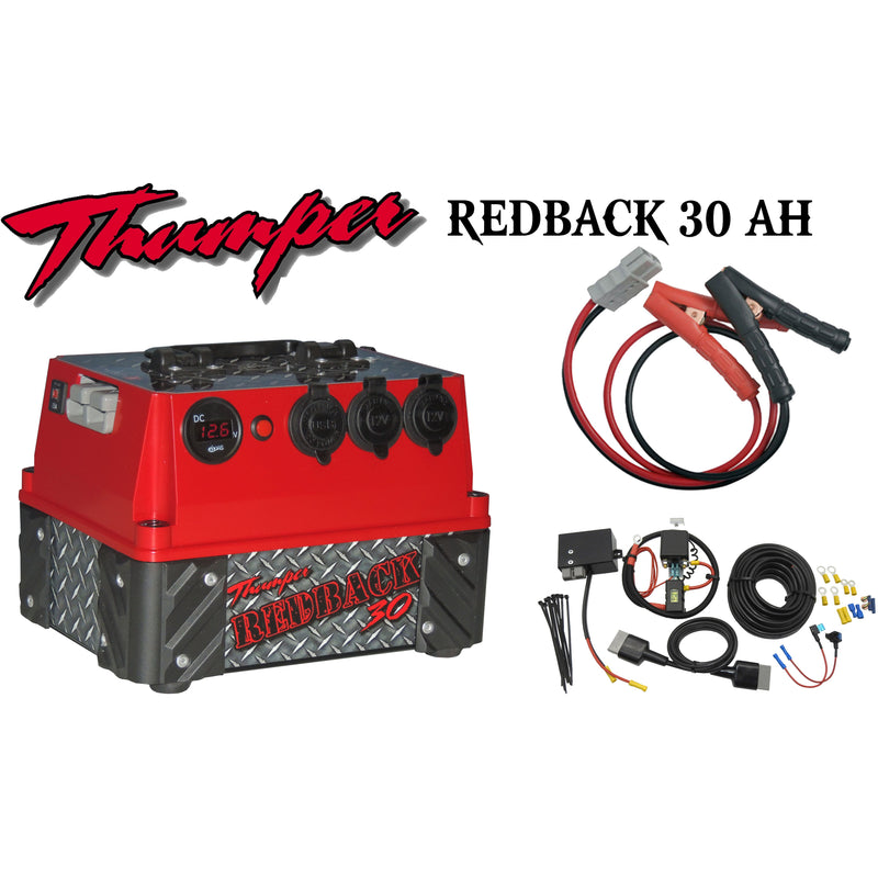 Thumper 'Redback' 30 AH Battery Pack (Dual Battery) | Now with TUR-L - Home of 12 Volt Online