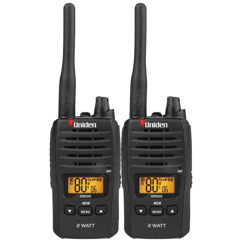 Uniden 80 Channels 2 Watt UHF Handheld Radio | UH820S-2 - Home of 12 Volt Online
