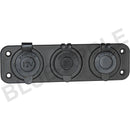 Accessory Plate - 3 gang - Cig / Merit / Engel / USB / Volt - Home of 12 Volt Online