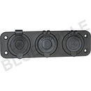 Accessory Plate - 3 gang - Cig / Merit / Engel / USB / Volt - Home of 12 Volt Online