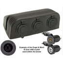 Accessory Dome - 3 gang - Cig / Merit / Engel / USB / Volt - Home of 12 Volt Online