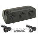 Accessory Dome - 3 gang - Cig / Merit / Engel / USB / Volt - Home of 12 Volt Online