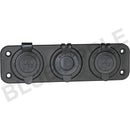 Accessory Plate - 3 gang - Cig / Merit / Engel / USB / Volt - Home of 12 Volt Online