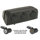 Accessory Dome - 3 gang - Cig / Merit / Engel / USB / Volt - Home of 12 Volt Online