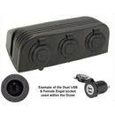 Accessory Dome - 3 gang - Cig / Merit / Engel / USB / Volt - Home of 12 Volt Online