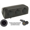 Accessory Dome - 3 gang - Cig / Merit / Engel / USB / Volt - Home of 12 Volt Online