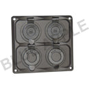 Accessory Plate - 4 gang - Cig / Merit / Engel / USB / Volt - Home of 12 Volt Online
