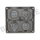 Accessory Plate - 4 gang - Cig / Merit / Engel / USB / Volt - Home of 12 Volt Online