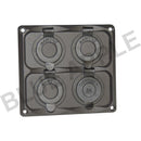 Accessory Plate - 4 gang - Cig / Merit / Engel / USB / Volt - Home of 12 Volt Online