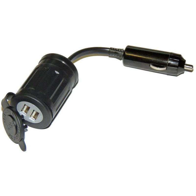 Adaptor - Male Cigarette to Female Dual USB (Boot) - Home of 12 Volt Online