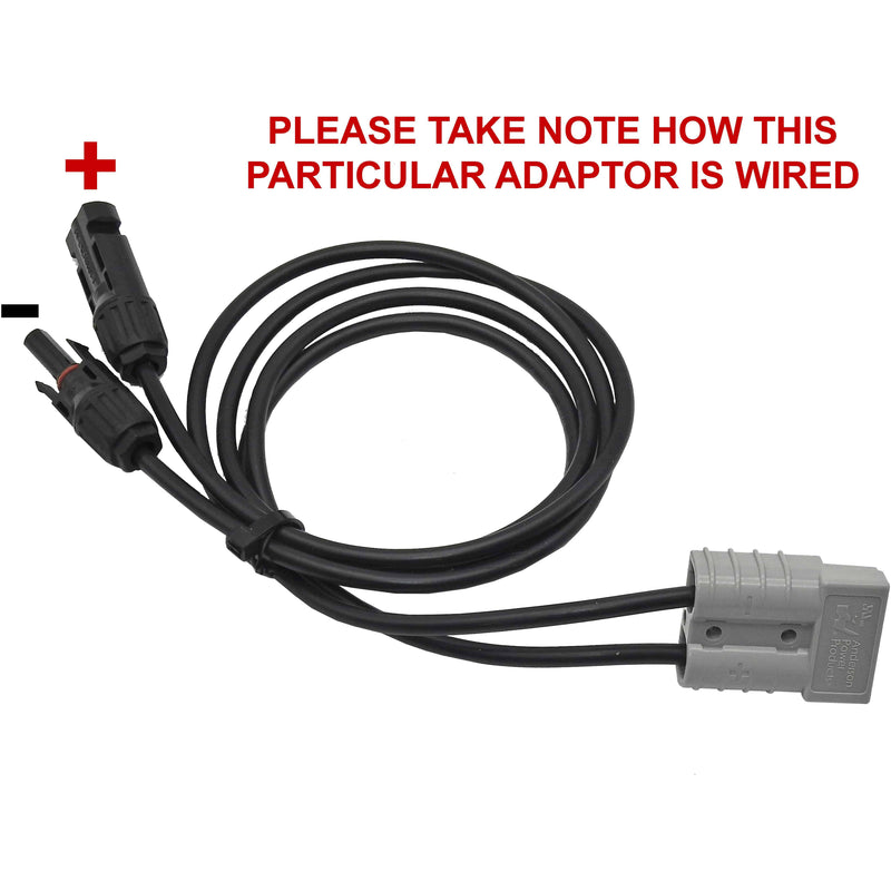 Anderson-naar-zonneconnector Verlengkabel – 50A – 10 AWG – 30 Cm – Voor Zonnepanelen, Campers En Draagbare Stroom – IP20 – Zwart
