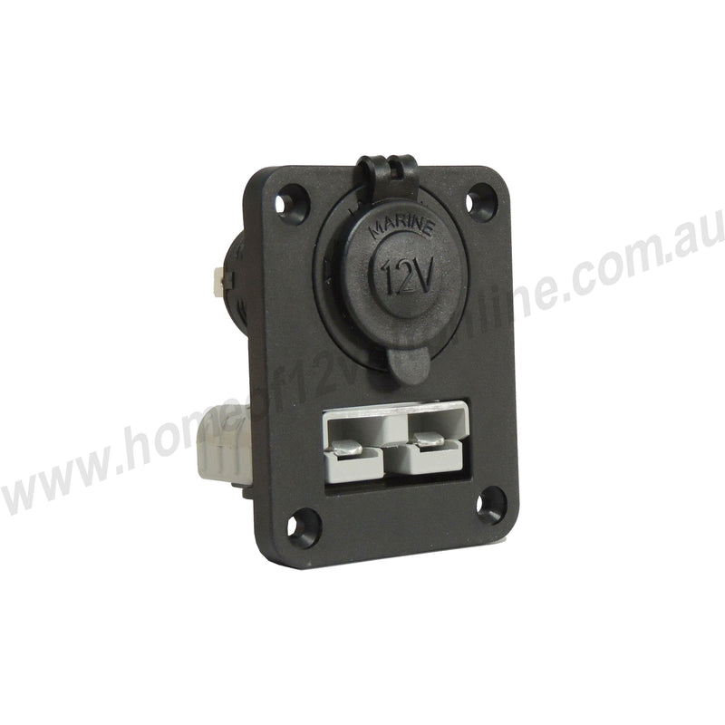 Thumper 50 Amp Anderson Panel with socket (flush mount) - Home of 12 Volt Online