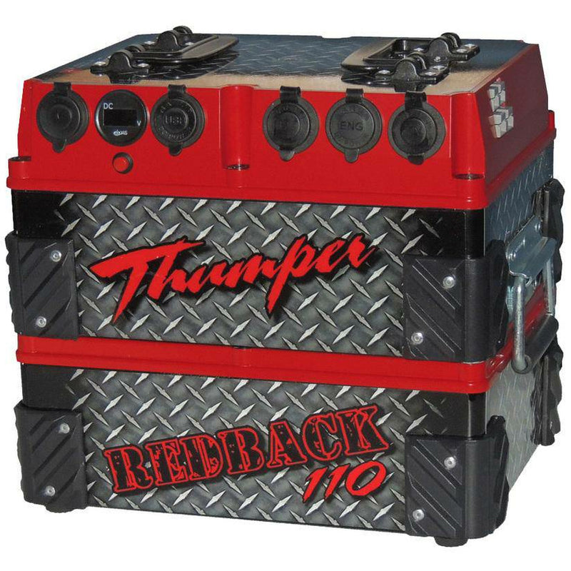 Thumper 'Redback' 110 AH Battery Pack (Dual Battery) | Bonus 7 Amp Charger - Home of 12 Volt Online
